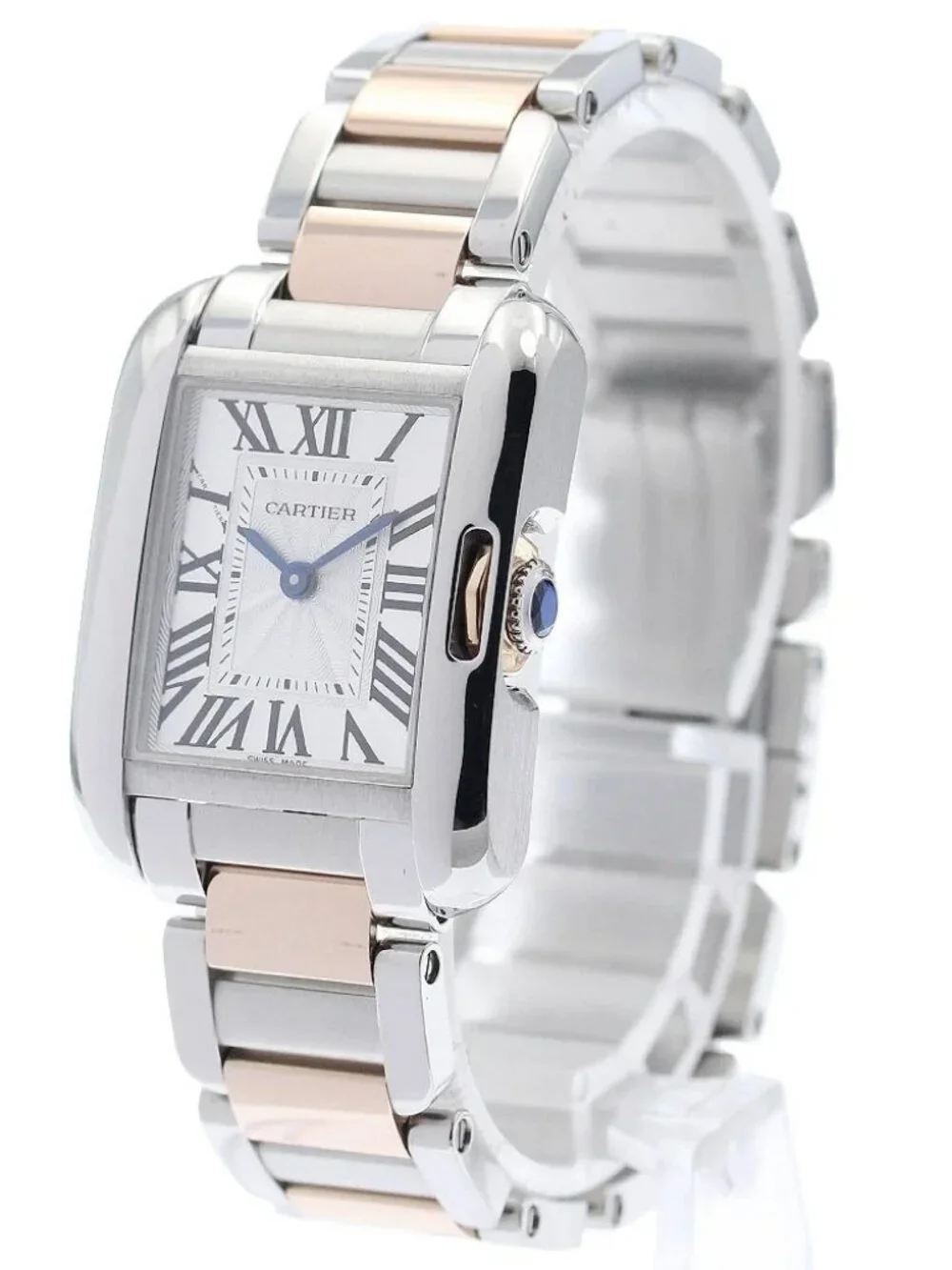 CARTIER Tank Anglaze SM W5310019 Silver Dial Quartz Ladies Watch_943414 - Picture 2 of 6